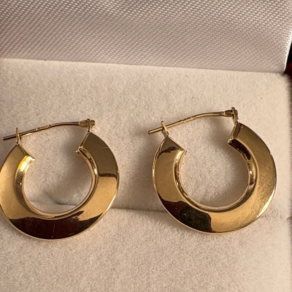 Small 18K Yellow Gold Hoop Earrings